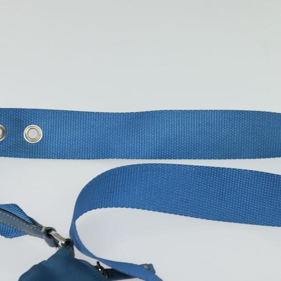 PRADA Shoulder Bag Nylon Blue Silver - Picture 8 of 12